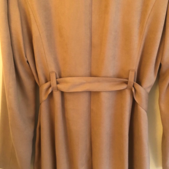 Kenneth Cole Ultra Suede Trench Coat, Camel Color, MED - Picture 7 of 10